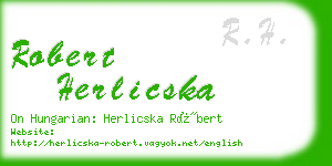 robert herlicska business card